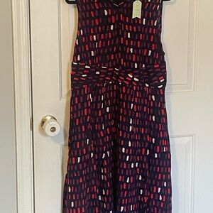 Anthropologie Red and Black Patterned Maxi Dress XL